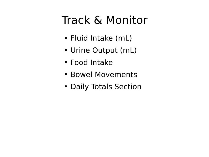 Intake Output Tracker Printable | Home Care Hospice Log Sheet (PDF ...
