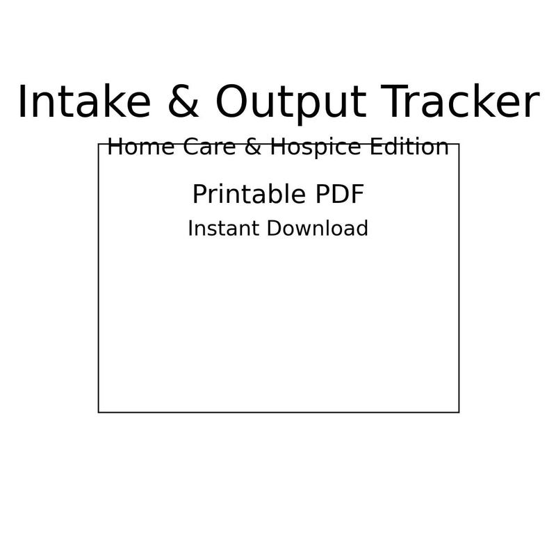 Nursing Intake and Output Sheet - Etsy