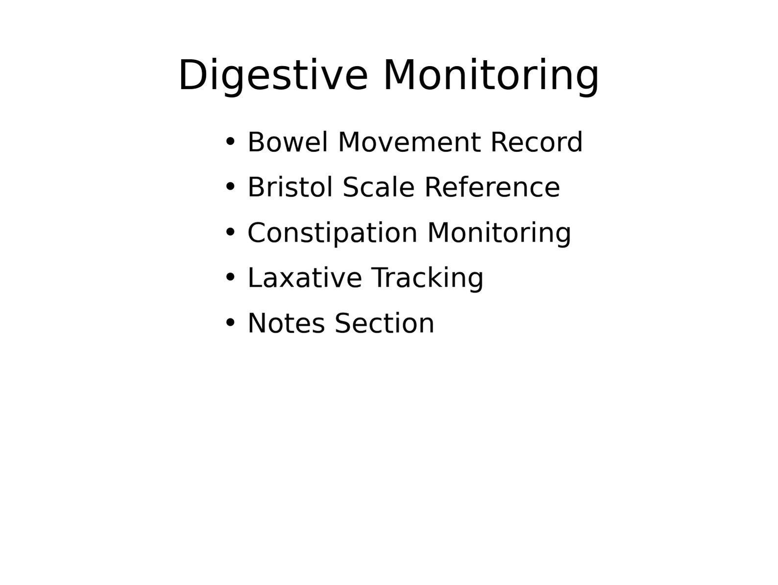 Bowel Movement Tracker Printable | Digestive Log Sheet | Constipation ...