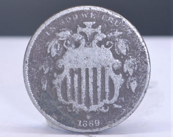 ★ 1867年 アメリカ 5セント シールドニッケル 光線タイプ ☆ 1867年 アメリカ 5セント シールドニッケル 光線タイプ