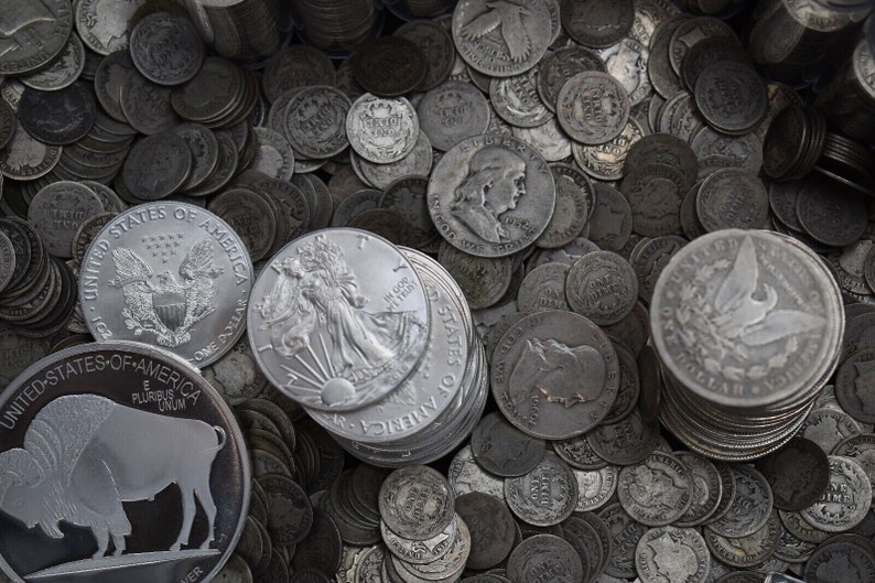 US Silver Coin Collection: Morgan Dollar, Liberty Half, Barber Quarter, Mercury Dime image 4