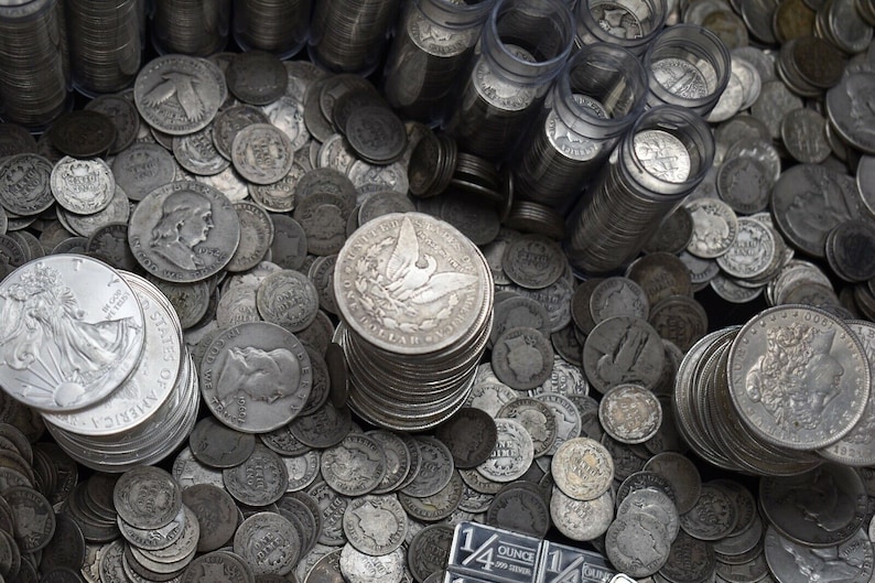 US Silver Coin Collection: Morgan Dollar, Liberty Half, Barber Quarter, Mercury Dime image 3