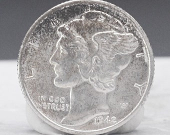 1942年マーキュリーダイム - 未流通のアメリカ製銀貨 - Etsy 日本