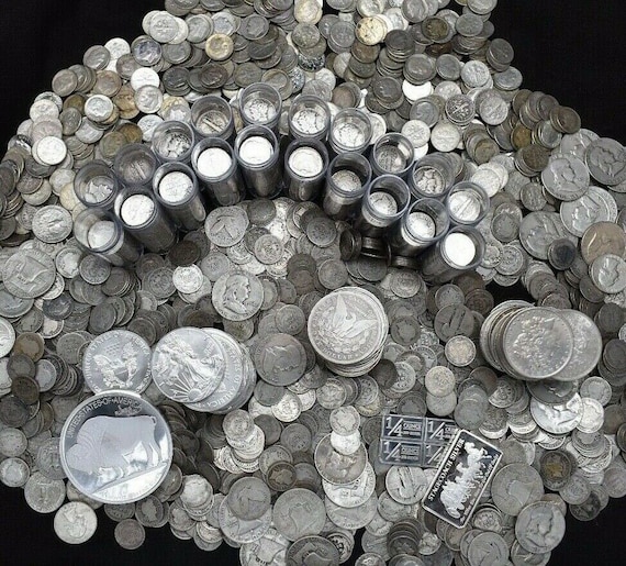 US Silver Coin Collection: Morgan Dollar, Liberty Half, Barber Quarter, Mercury Dime