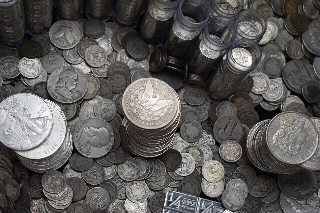 Old Estate Silver Coins Collectors Choice Save 30 Dollars Etsy