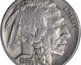 1935 P buffalo nickel in VERY fine condition