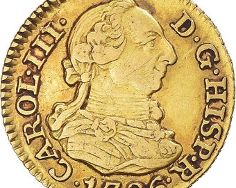 1786 Spain gold  Charles111 1/2 Escudo