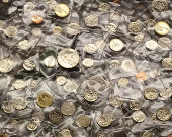 Gran lote de monedas y sellos de la Casa de la Moneda de EE. UU. Proof, 1965-1999 AHORRE 15 dólares