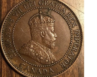 Kanada 1908 Large Cent XF plus Mystery Münze von 1860-1922