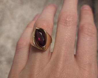 Granat und 14k Gold