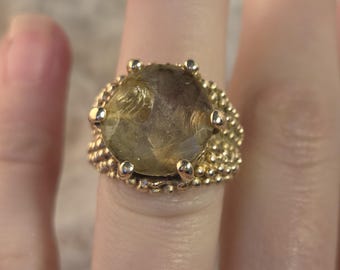 Quarz und 14k Gold Ring
