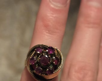 Rubin und 14k Gold