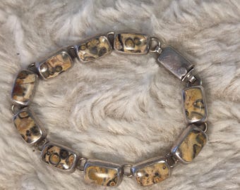 Armband und Anhänger aus Sterling Silber und Jaspis