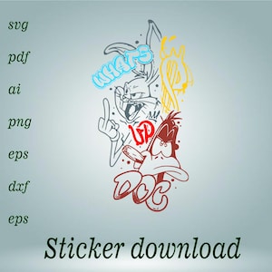 bunny with Duck Cut Files Vector T-shirt Svg Pdf Dxf Ai Png