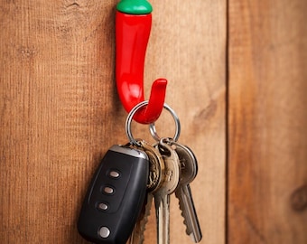 Minimalist Metal Key Holder | Modern Hook for Keys, Jackets & Bags | Entryway Storage