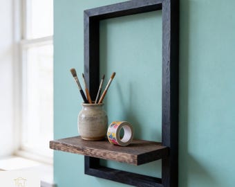 Trävägghylla Minimalistisk inredning, Flytande växthylla, Skandinavisk stil