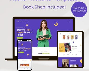 Author Website Template | Published Author WordPress Theme | Elementor Editable WordPress Website