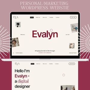 Szablon WordPress Eva Personal Branding | Projekt strony internetowej portfolio