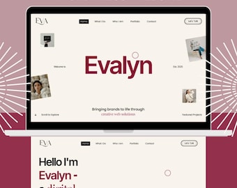 Eva Personal Branding WordPress Template | Portfolio Website Design