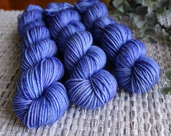 Crafty Sock Mini Skein - Hand Dyed Sock Yarn, Superwash Merino / Nylon Sock Yarn - Lavender