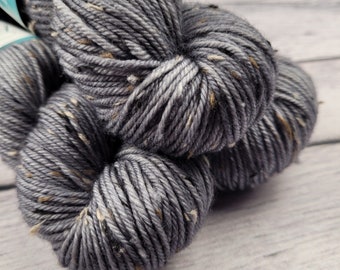 Tweed DK Hand Dyed Yarn 85 percent Superwash Merino / 15 percent Donegal Nep - Checkerplate
