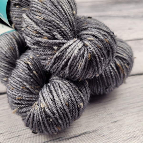Tweed DK Hand Dyed Yarn 85 percent Superwash Merino / 15 percent Donegal Nep - Checkerplate