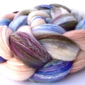 Targhee Bamboo Silk Wool Top (Roving) - Spinning / Felting Fiber 4 oz. - Long Forgotten