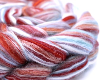 Merino Silk Roving – 70/30 Merino Tussah – Fibre for Spinning / Felting – 4 oz – Brick & Mortar