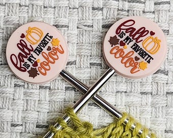Maschenstopper, Stricknadelspitzenschutz, Knit Notion, Strickzubehör, Geschenk für Strickerinnen, der Herbst ist meine Lieblingsfarbe