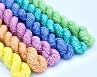 Dyed to Order - After the Storm Cardigan Kit - Merino Sport Yarn 100% Organic Merino - Macaron Delight