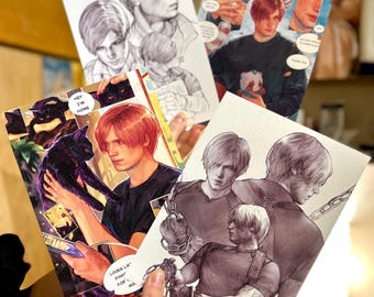 A5 prints | Leon Kennedy Resident Evil Fanart
