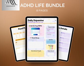 ADHD Planner Bundle for Adults | Neurodivergent Brain (PDF)