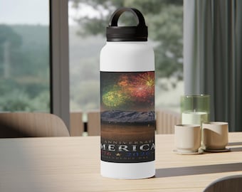 America 250th Anniversary Water Bottle | 1776 2026 Independence Day Patriotic Steel Bottle Stainless Steel Water Bottle, Handle Lid