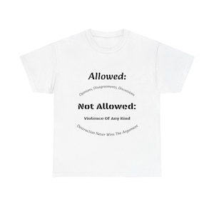 Allowed Not Allowed Shirt Unisex Heavy Cotton Tee