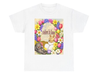 I Believe In Easter Shirt | Reggie & Dean | Christian Easter Tee | Funny Easter Bunny Shirt | Kids Book Character Shirt