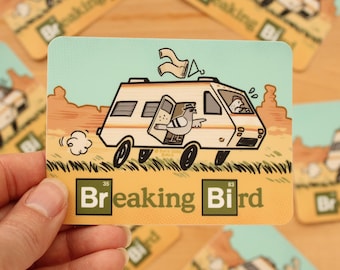 Western Breaking Bird  **4" Vinyl Sticker - cute pigeon Southwestern Desert Dessert - souvenir Albuquerque New Mexico - chemistry TV show