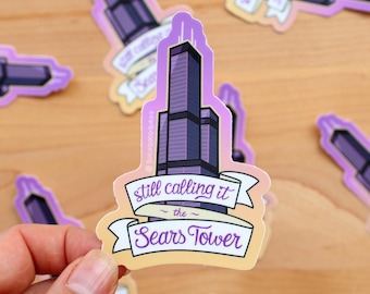 Chicago Sears Tower 3.5" Vinyl Sticker - Iconic Landmark Souvenir