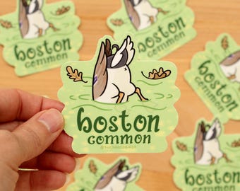 Boston Common Duck Butt Sticker - New England Souvenir