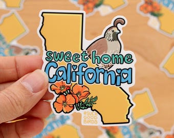 Sweet Home California - 3" Vinyl Waterproof Sticker
