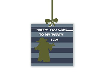 INSTANT DOWNLOAD Star Wars Favor Tag (Yoda, Darth Vader, Stormtrooper, Party Tag, Star Wars Gift Tag, Return of the Jedi)