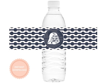 INSTANT DOWNLOAD Star Wars Water Bottle Wraps (Yoda, Darth Vader, Stormtrooper, Party Tag, Star Wars Water Wrap, Return of the Jedi)