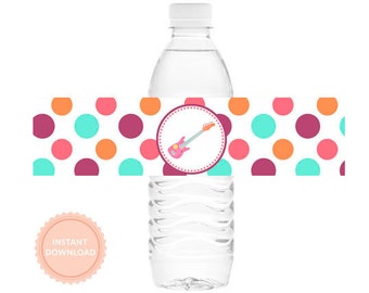 INSTANT DOWNLOAD Rockstar Water Bottle Labels (Rockstar Water Bottle Wraps, Rockstar Drink Labels)