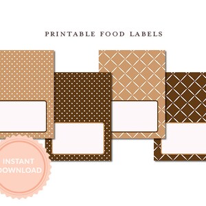 INSTANT DOWNLOAD, Printable Blank Tent Cards, Milk and Cookies Shower, Brown image 1