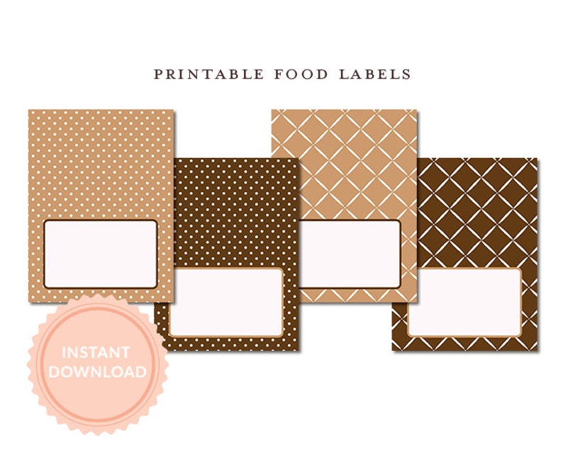 INSTANT DOWNLOAD, Printable Blank Tent Cards, Milk and Cookies Shower, Brown image 1