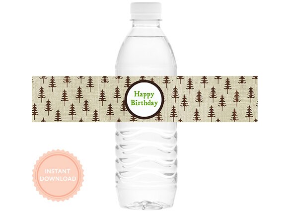 INSTANT DOWNLOAD Camp Out Party Water Bottle Labels (Camp Out Water Bottle Wraps, Camp Out Drink Labels) Il_570xn