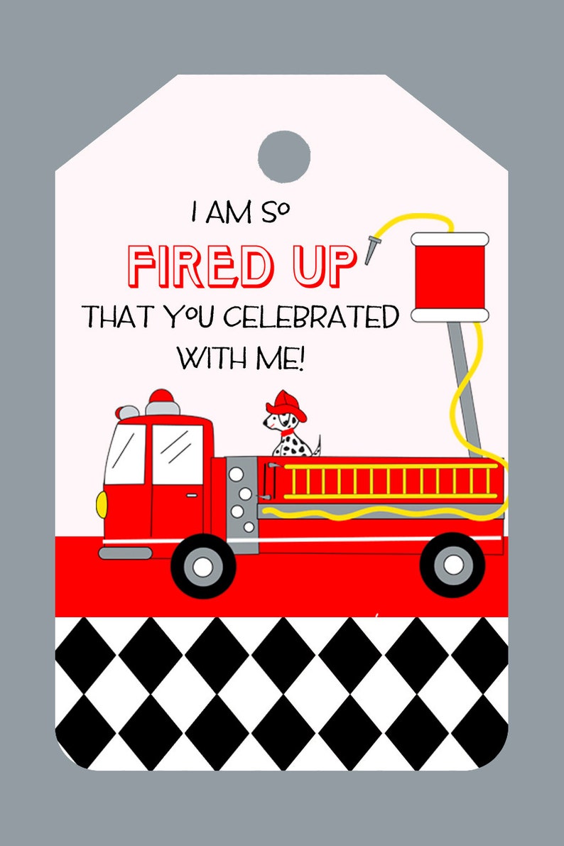 INSTANT DOWNLOAD, Fire truck Birthday, Printable Juice Box Wraps Firetruck theme image 5