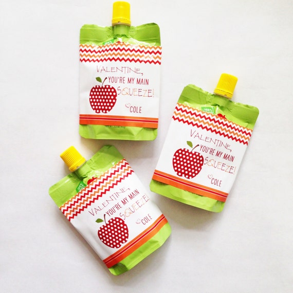 not personalized Main Squeeze Applesauce Labels INSTANT DOWNLOAD VALENTINE