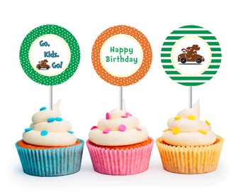INSTANT DOWNLOAD, Go Dog Go, Cupcake Toppers (Printable Cupcake Toppers)