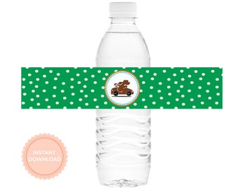 INSTANT DOWNLOAD Go Dog Go Water Bottle Wraps