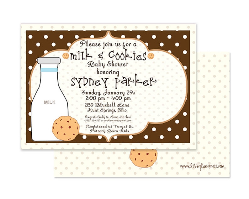 INSTANT DOWNLOAD, Printable Blank Tent Cards, Milk and Cookies Shower, Brown image 4